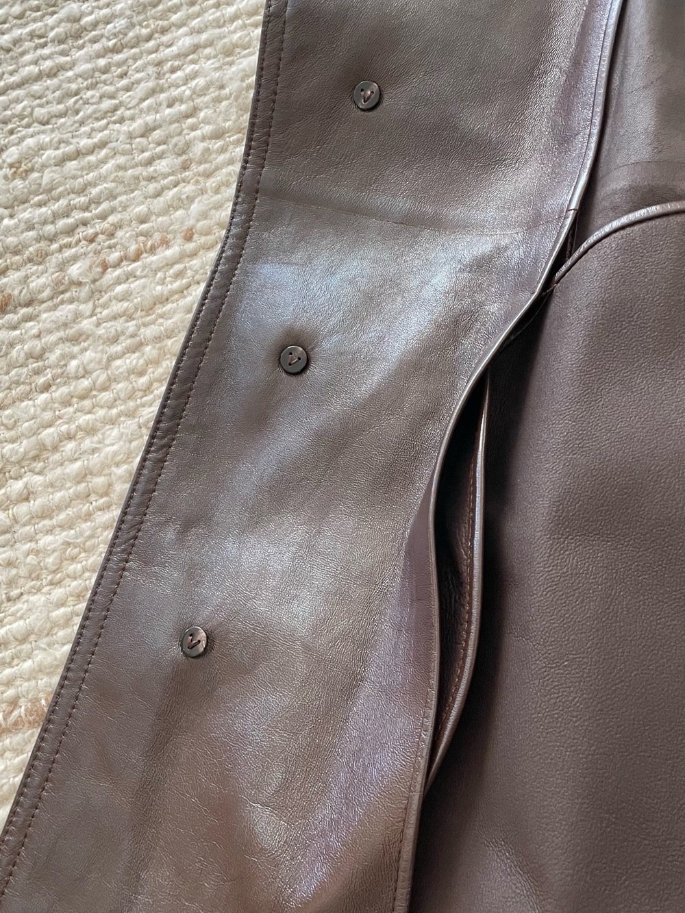 Bottega Veneta Brown Leather Belted Trench Coat (NWT) - Picture 9 of 13